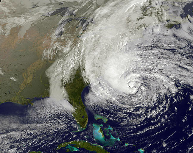 Hurricane Sandy passes to the east of us Hurricane Sandy passes to the east of us